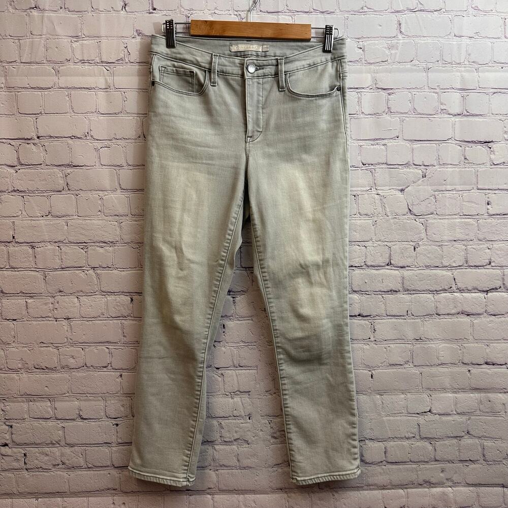 Athleta Sculptek Skinny Jeans Gray Five Pocket Mid Rise Ankle Pants Size 6
